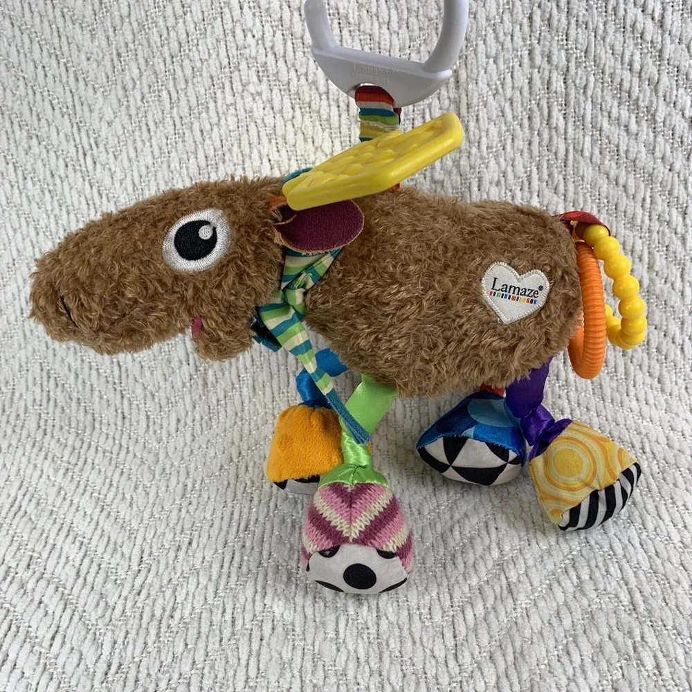 Lamaze‎ Mortimer The Moose Play And Grow Rattle Teether Squeaker Activity Toy